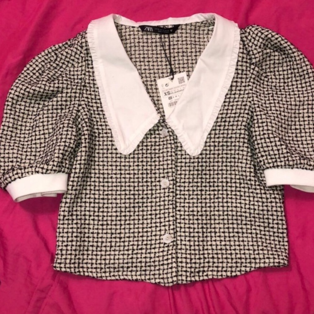 NWT ZARA puffer sleeve top
